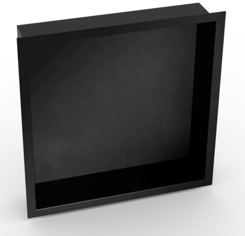 RVS inbouwnis 30x30x10 cm, kleur mat zwart